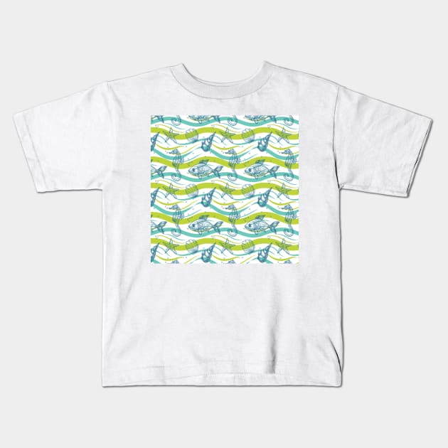 Under the sea Kids T-Shirt by Makanahele